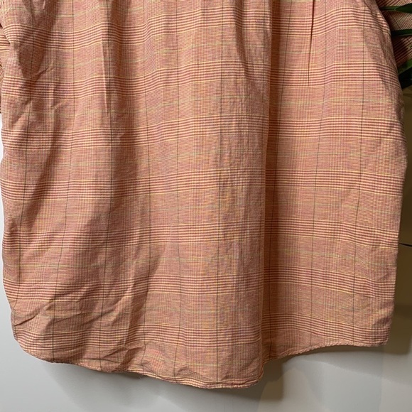 MacCluer | Linen Cotton Plaid Button Down Collared Short Sleeve Shirt XL - Picture 12 of 14